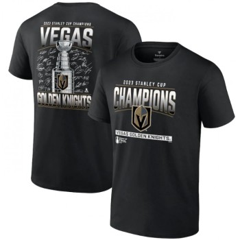 Men's Vegas Golden Knights Black 2023 Stanley Cup Champions Signature Roster T-Shirt Men's Vegas Golden Knights Black 2023 Stanley Cup Champions Signature Roster T-Shirt