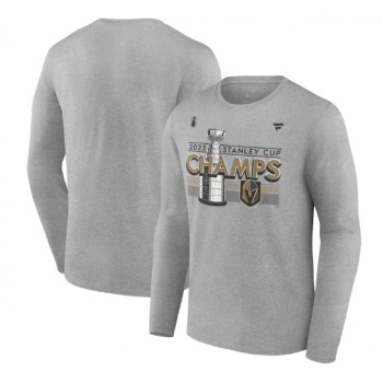 Men's Vegas Golden Knights Heather Gray 2023 Stanley Cup Champions Locker Room Long Sleeve T-Shirt Men's Vegas Golden Knights Heather Gray 2023 Stanley Cup Champions Locker Room Long Sleeve T-Shirt