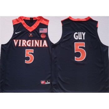 Men's Virginia Cavaliers #5 Kyle Joseph Guy Navy Stitched Jersey Men's Virginia Cavaliers #5 Kyle Joseph Guy Navy Stitched Jersey