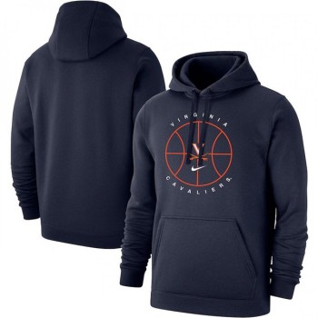 Men's Virginia Cavaliers Navy Basketball Icon Club Fleece Pullover Hoodie Men's Virginia Cavaliers Navy Basketball Icon Club Fleece Pullover Hoodie