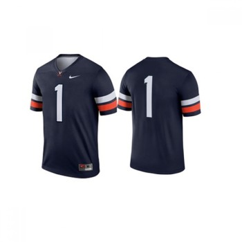 Men's Virginia Cavaliers Navy Dri-fit Legend Stitched Football Jersey Men's Virginia Cavaliers Navy Dri-fit Legend Stitched Football Jersey