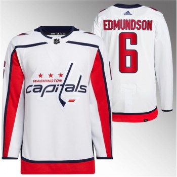Men's Washington Capitals #6 Joel Edmundson White Stitched Jersey Men's Washington Capitals #6 Joel Edmundson White Stitched Jersey
