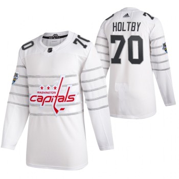 Men's Washington Capitals #70 Braden Holtby 2020 White All Star Stitched NHL Jersey Men's Washington Capitals #70 Braden Holtby 2020 White All Star Stitched NHL Jersey