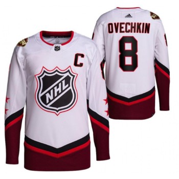 Men's Washington Capitals #8 Alex Ovechkin 2022 All-Star White Stitched Jersey Men's Washington Capitals #8 Alex Ovechkin 2022 All-Star White Stitched Jersey