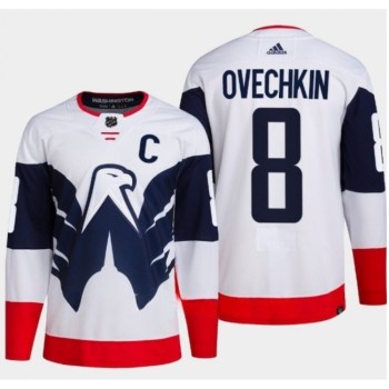 Men's Washington Capitals #8 Alex Ovechkin White/Navy Stadium Series Stitched Jersey Men's Washington Capitals #8 Alex Ovechkin White/Navy Stadium Series Stitched Jersey