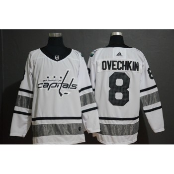 Men's Washington Capitals #8 Alexander Ovechkin White 2019 NHL All-Star Game Jersey Men's Washington Capitals #8 Alexander Ovechkin White 2019 NHL All-Star Game Jersey