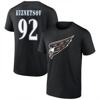 Men's Washington Capitals #92 Evgeny Kuznetsov Black T-Shirt Men's Washington Capitals #92 Evgeny Kuznetsov Black T-Shirt