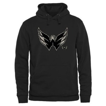 Men's Washington Capitals Black Rink Warrior Pullover Hoodie Men's Washington Capitals Black Rink Warrior Pullover Hoodie