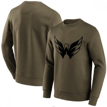 Men's Washington Capitals Green Iconic Preferred Logo Graphic Crew Sweatshirt Men's Washington Capitals Green Iconic Preferred Logo Graphic Crew Sweatshirt