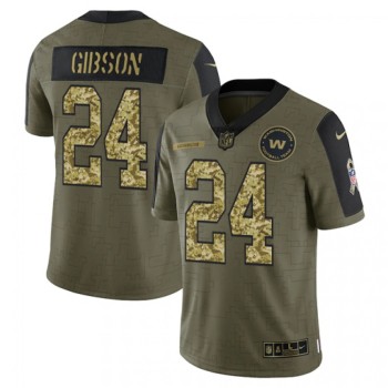 Men's Washington Football Team #24 Antonio Gibson 2021 Olive Camo Salute To Service Limited Stitched Jersey Men's Washington Football Team #24 Antonio Gibson 2021 Olive Camo Salute To Service Limited Stitched Jersey