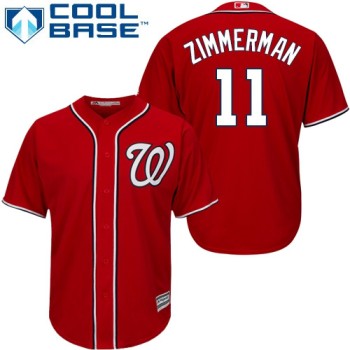Men's Washington Nationals #11 Ryan Zimmerman Red Cool Base Stitched MLB Jersey Men's Washington Nationals #11 Ryan Zimmerman Red Cool Base Stitched MLB Jersey
