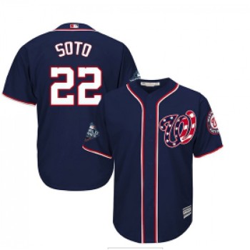 Men's Washington Nationals #22 Juan Soto Navy 2019 World Series Bound Cool Base Stitched MLB Jersey Men's Washington Nationals #22 Juan Soto Navy 2019 World Series Bound Cool Base Stitched MLB Jersey