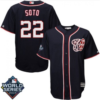 Men's Washington Nationals #22 Juan Soto Navy 2019 World Series Bound Cool Base Stitched MLB Jersey Men's Washington Nationals #22 Juan Soto Navy 2019 World Series Bound Cool Base Stitched MLB Jersey