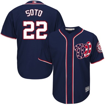 Men's Washington Nationals #22 Juan Soto Navy Cool Base Stitched MLB Jersey Men's Washington Nationals #22 Juan Soto Navy Cool Base Stitched MLB Jersey