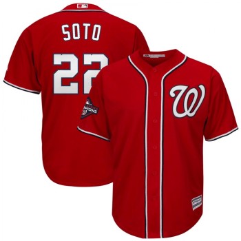 Men's Washington Nationals #22 Juan Soto Red 2019 World Series Bound Cool Base Stitched MLB Jersey Men's Washington Nationals #22 Juan Soto Red 2019 World Series Bound Cool Base Stitched MLB Jersey