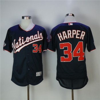 Men's Washington Nationals #34 Bryce Harper Navy 2018 All-Star Game Flexbase Stitched MLB Jersey Men's Washington Nationals #34 Bryce Harper Navy 2018 All-Star Game Flexbase Stitched MLB Jersey