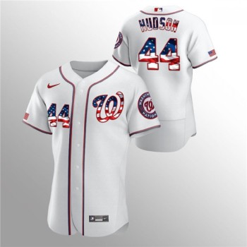 Men's Washington Nationals #44 Daniel Hudson White 2020 Stars & Stripes Flex Base Stitched Jersey Men's Washington Nationals #44 Daniel Hudson White 2020 Stars & Stripes Flex Base Stitched Jersey