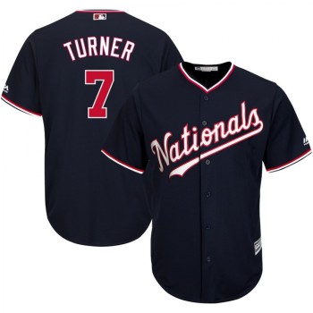 Men's Washington Nationals #7 Trea Turner Navy Cool Base Stitched MLB Jersey Men's Washington Nationals #7 Trea Turner Navy Cool Base Stitched MLB Jersey