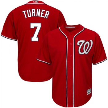 Men's Washington Nationals #7 Trea Turner Red Cool Base Stitched MLB Jersey Men's Washington Nationals #7 Trea Turner Red Cool Base Stitched MLB Jersey
