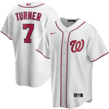 Men's Washington Nationals #7 Trea Turner White Cool Base Stitched Jersey Men's Washington Nationals #7 Trea Turner White Cool Base Stitched Jersey