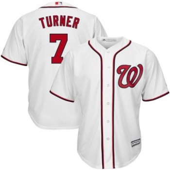 Men's Washington Nationals #7 Trea Turner White Cool Base Stitched MLB Jersey Men's Washington Nationals #7 Trea Turner White Cool Base Stitched MLB Jersey