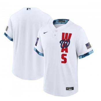 Men's Washington Nationals Blank 2021 White All-Star Cool Base Stitched MLB Jersey Men's Washington Nationals Blank 2021 White All-Star Cool Base Stitched MLB Jersey