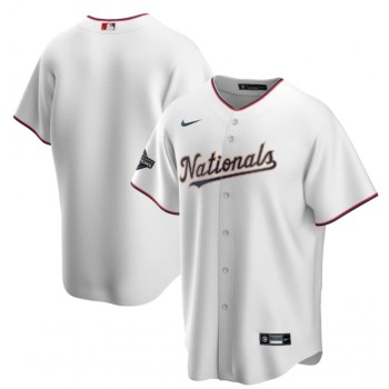 Men's Washington Nationals Blank White 2020 Gold Program Stitched Championship Jersey Men's Washington Nationals Blank White 2020 Gold Program Stitched Championship Jersey