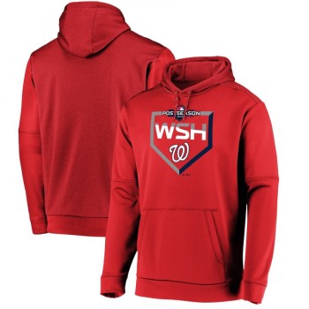Men's Washington Nationals Red 2019 Postseason Dugout Pullover Hoodie Men's Washington Nationals Red 2019 Postseason Dugout Pullover Hoodie