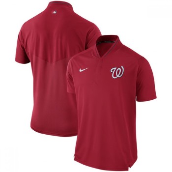 Men's Washington Nationals Red Authentic Collection Elite Performance Polo Men's Washington Nationals Red Authentic Collection Elite Performance Polo