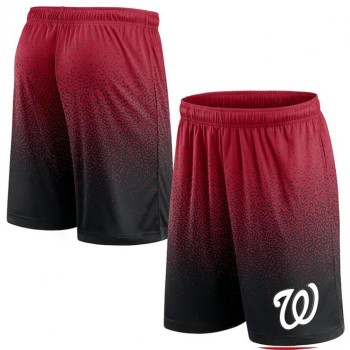 Men's Washington Nationals Red/Black Ombre Shorts Men's Washington Nationals Red/Black Ombre Shorts