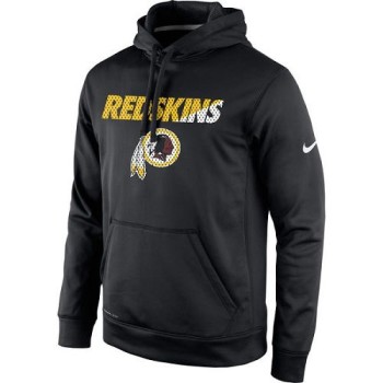 Men's Washington Redskins Black Kick Off Staff Performance Pullover Hoodie