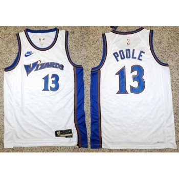 Men's Washington Wizards #13 Jordan Poole White Classic Stitched Jersey Men's Washington Wizards #13 Jordan Poole White Classic Stitched Jersey