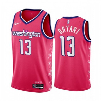 Men's Washington Wizards #13 Thomas Bryant 2022/23 Pink Cherry Blossom City Edition Limited Stitched Basketball Jersey Men's Washington Wizards #13 Thomas Bryant 2022/23 Pink Cherry Blossom City Edition Limited Stitched Basketball Jersey