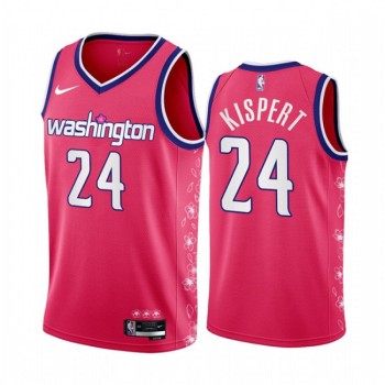 Men's Washington Wizards #24 Corey Kispert 2022/23 Pink Cherry Blossom City Edition Limited Stitched Basketball Jersey Men's Washington Wizards #24 Corey Kispert 2022/23 Pink Cherry Blossom City Edition Limited Stitched Basketball Jersey