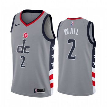 Men's Washington Wizards #2 John Wall Grey City Edition Stitched Jersey Men's Washington Wizards #2 John Wall Grey City Edition Stitched Jersey