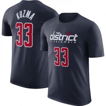 Men's Washington Wizards #33 Kyle Kuzma Navy 2022/23 Statement Edition Name & Number T-Shirt Men's Washington Wizards #33 Kyle Kuzma Navy 2022/23 Statement Edition Name & Number T-Shirt