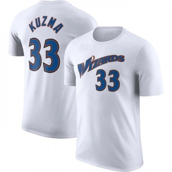 Men's Washington Wizards #33 Kyle Kuzma White 2022/23 Classic Edition Name & Number T-Shirt Men's Washington Wizards #33 Kyle Kuzma White 2022/23 Classic Edition Name & Number T-Shirt