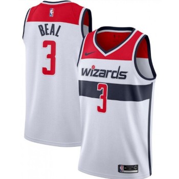 Men's Washington Wizards #3 Bradley Beal White Association Edition Stitched Jersey Men's Washington Wizards #3 Bradley Beal White Association Edition Stitched Jersey