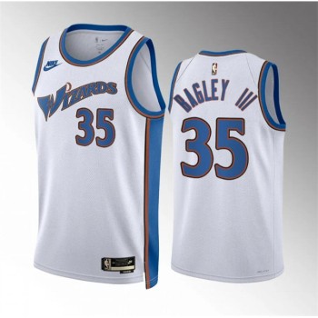 Men's Washington Wizards #35 Marvin Bagley III White Classic Edition Stitched Basketball Jersey Men's Washington Wizards #35 Marvin Bagley III White Classic Edition Stitched Basketball Jersey