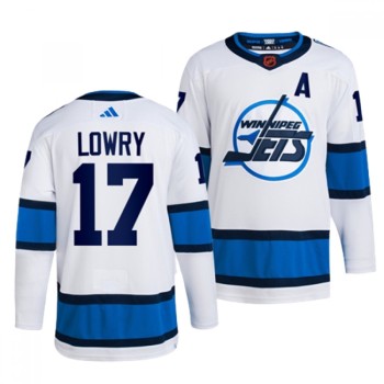 Men's Winnipeg Jets #17 Adam Lowry White 2022-23 Reverse Retro Stitched Jersey Men's Winnipeg Jets #17 Adam Lowry White 2022-23 Reverse Retro Stitched Jersey