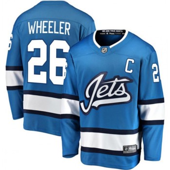 Men's Winnipeg Jets #26 Blake Wheeler Blue Stitched NHL Jersey Men's Winnipeg Jets #26 Blake Wheeler Blue Stitched NHL Jersey