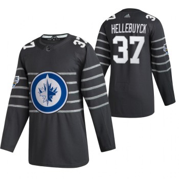 Men's Winnipeg Jets #37 Connor Hellebuyck 2020 Grey All Star Stitched NHL Jersey Men's Winnipeg Jets #37 Connor Hellebuyck 2020 Grey All Star Stitched NHL Jersey