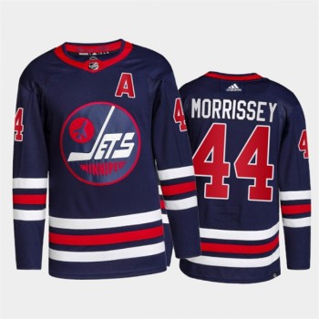 Men's Winnipeg Jets #44 Josh Morrissey 2021/22 Navy Stitched Jersey Men's Winnipeg Jets #44 Josh Morrissey 2021/22 Navy Stitched Jersey