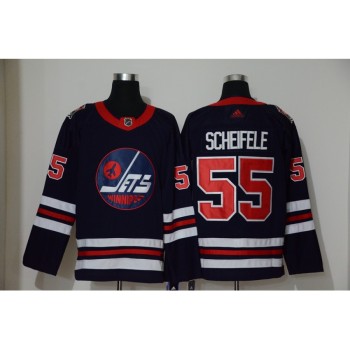 Men's Winnipeg Jets #55 Mark Scheifele Navy Stitched NHL Jersey Men's Winnipeg Jets #55 Mark Scheifele Navy Stitched NHL Jersey