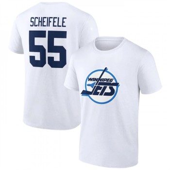 Men's Winnipeg Jets #55 Mark Scheifele White T-Shirt Men's Winnipeg Jets #55 Mark Scheifele White T-Shirt