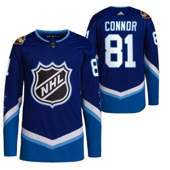 Men's Winnipeg Jets #81 Kyle Connor 2022 All-Star Blue Stitched Jersey Men's Winnipeg Jets #81 Kyle Connor 2022 All-Star Blue Stitched Jersey