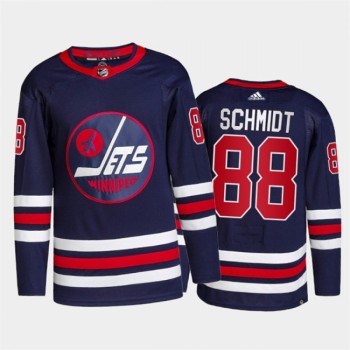 Men's Winnipeg Jets #88 Nate Schmidt 2021/22 Navy Stitched Jersey Men's Winnipeg Jets #88 Nate Schmidt 2021/22 Navy Stitched Jersey