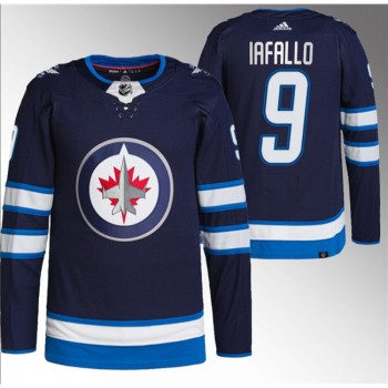 Men's Winnipeg Jets #9 Alex Iafallo Navy Stitched Jersey Men's Winnipeg Jets #9 Alex Iafallo Navy Stitched Jersey