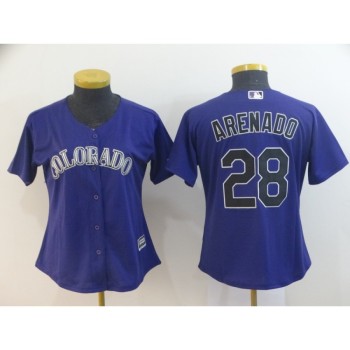 Men's Colorado Rockies #28 Nolan Arenado Purple Cool Base Stitched MLB Jersey Men's Colorado Rockies #28 Nolan Arenado Purple Cool Base Stitched MLB Jersey