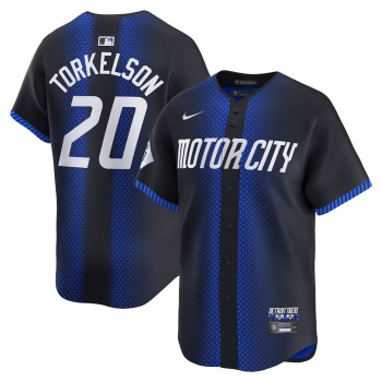Men's Detroit Tigers #20 Spencer Torkelson Navy 2024 City Connect Limited Jersey Men's Detroit Tigers #20 Spencer Torkelson Navy 2024 City Connect Limited Jersey